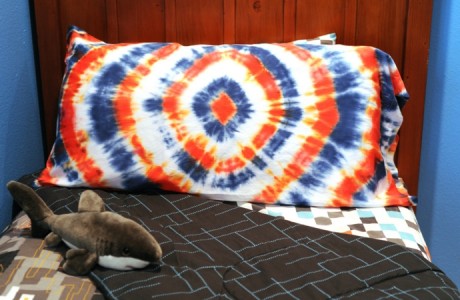 tie-dyed pillow case